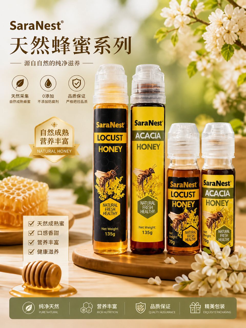SARANEST LOCUST ACACIA HONEY 70G & 135G