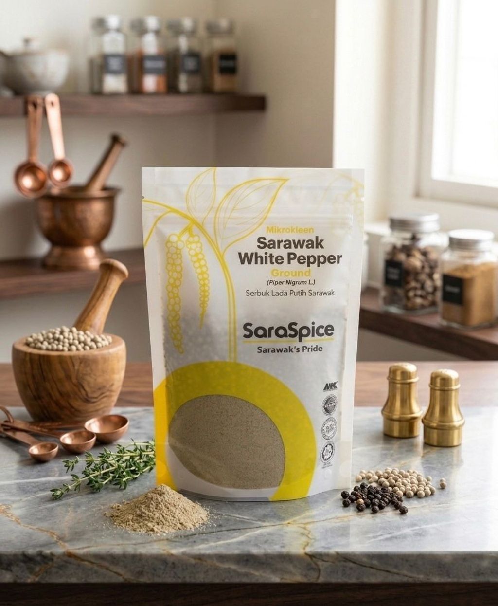 SARASPICE WHITEPEPPER GROUND 200G
