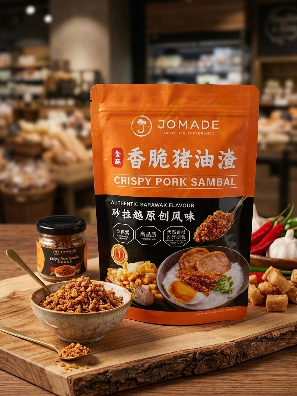JOMADE CRISPY PORK SAMBAL 64G 3