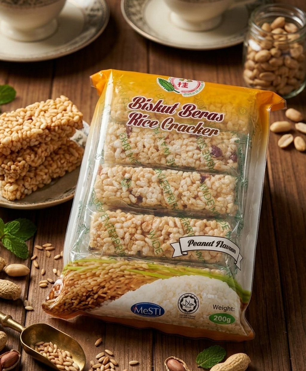 WW RICE CRACKER PEANUT 200G