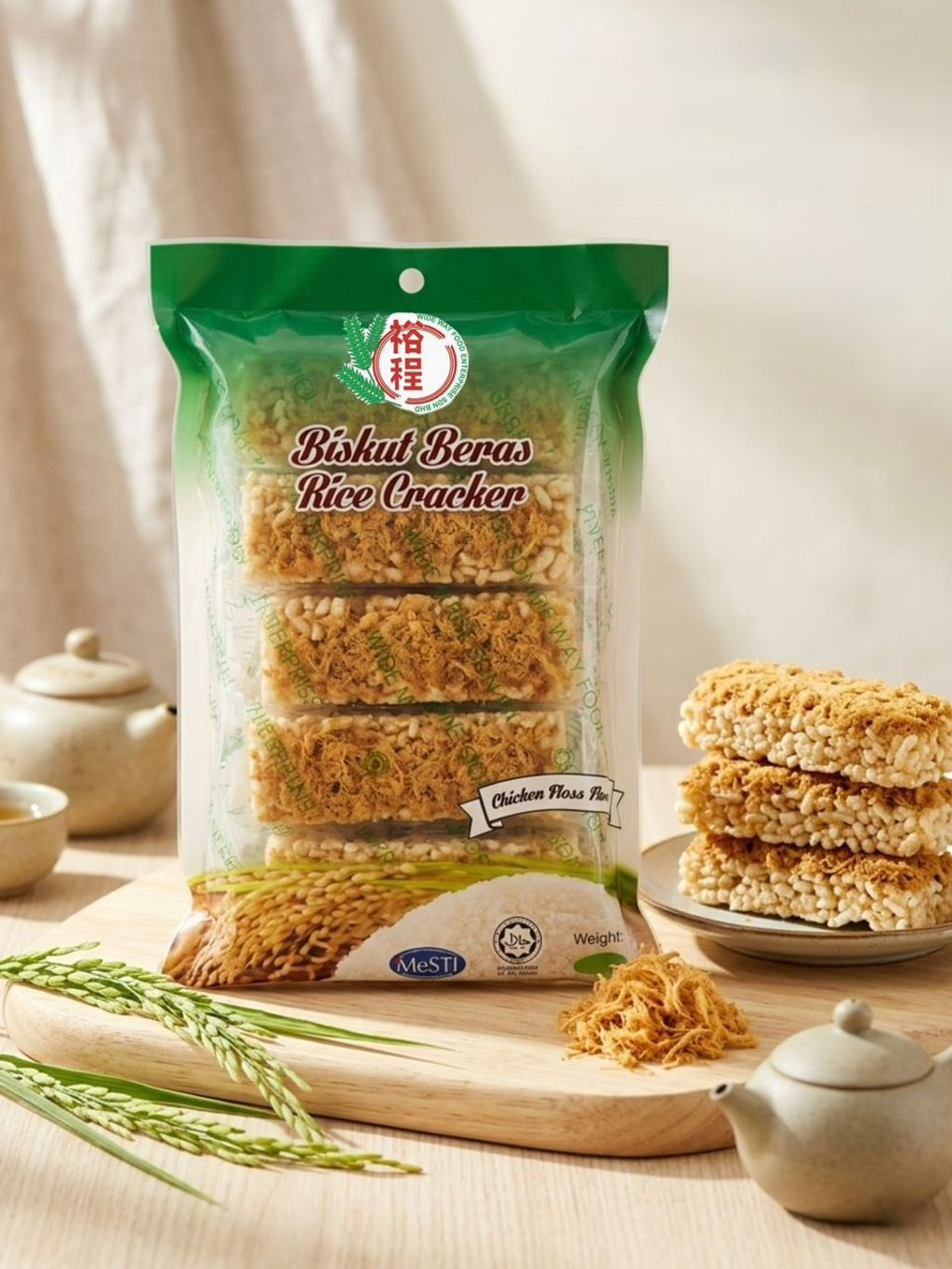 WW RICE CRACKER CHICKEN FLOSS 200G