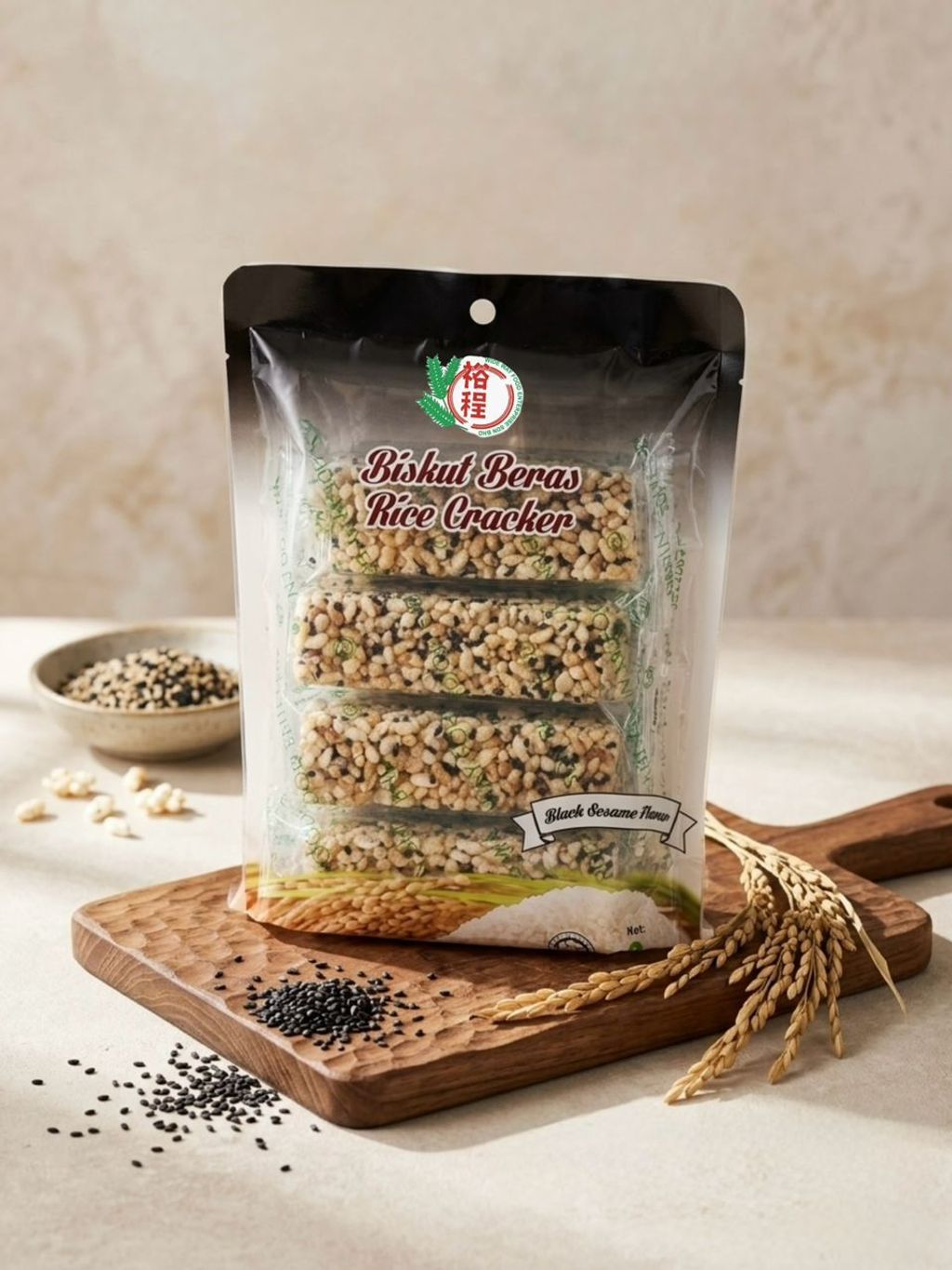 WW RICE CRACKER BLACKSESAME 200G