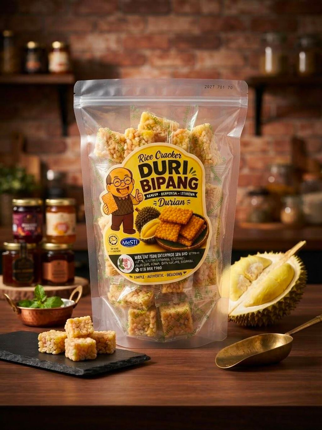 WW RICE CRACKER DURIAN 200G