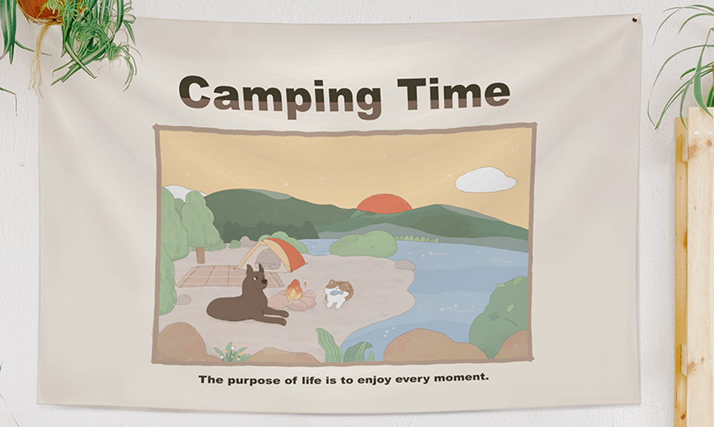 露營掛布 房間掛布 風景掛布 露營美學 露營裝飾