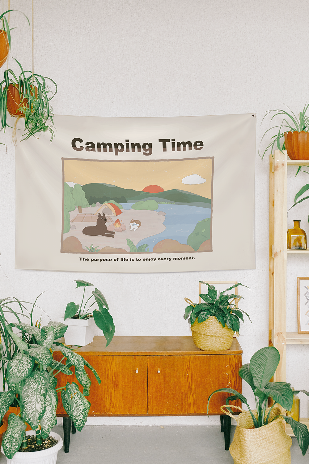 露營掛布 房間掛布 風景掛布 露營美學 露營裝飾