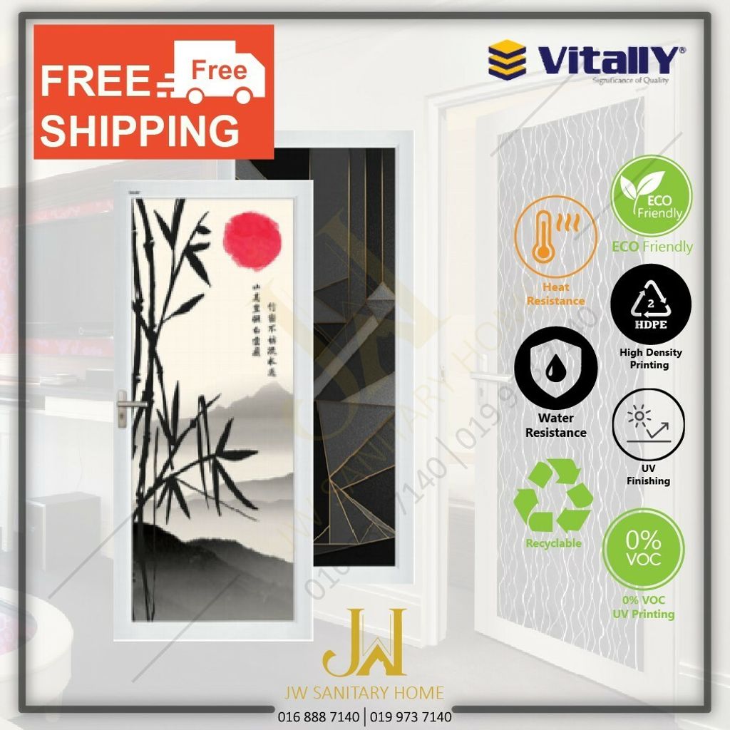 Jw Vitally Swing Door Aluminum Toilet Door Pintu Tandas Pintu Lipat Pintu Bilik Mandi Rumah Vitally One Pro Home Living Jw Online Store