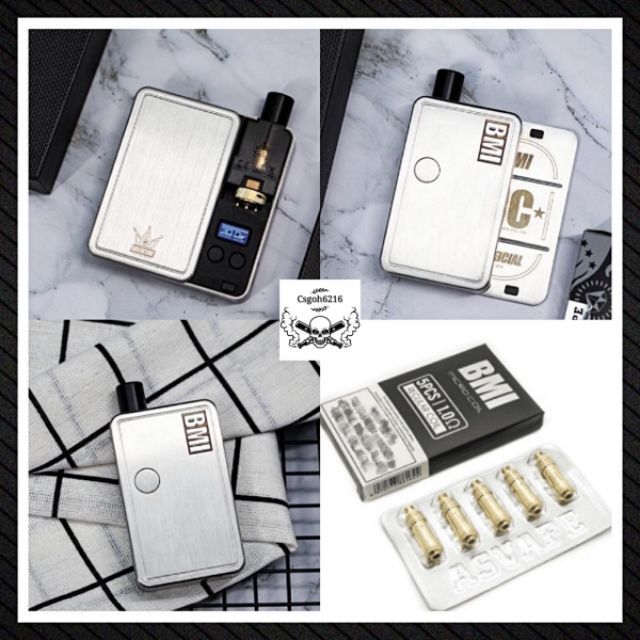 Original Asvape BMI Micro Pod System 1200 mAh Battery 2ML Original Asvape BMI Micro Pod System 1200 mAh Battery 2ML