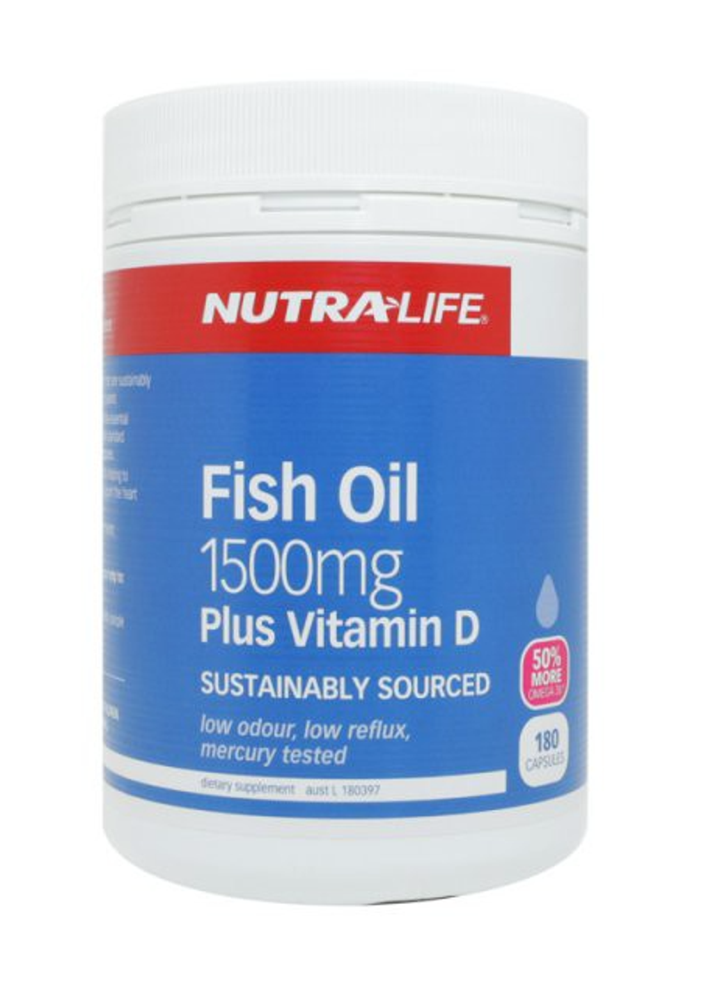 Nutra Life 紐樂 深海魚油FishOil 1500mg+維生素D 180顆