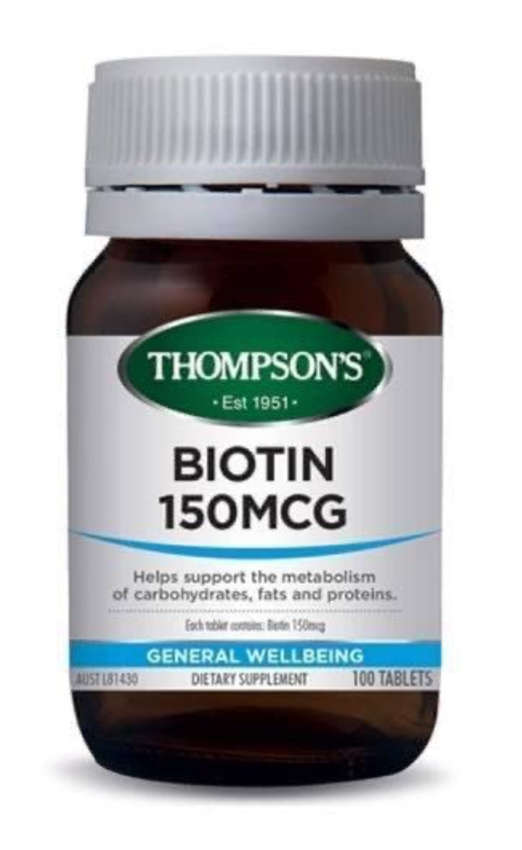 Thompsons 湯普森 Biotin 150MCG 生物素 維生素Ｈ
