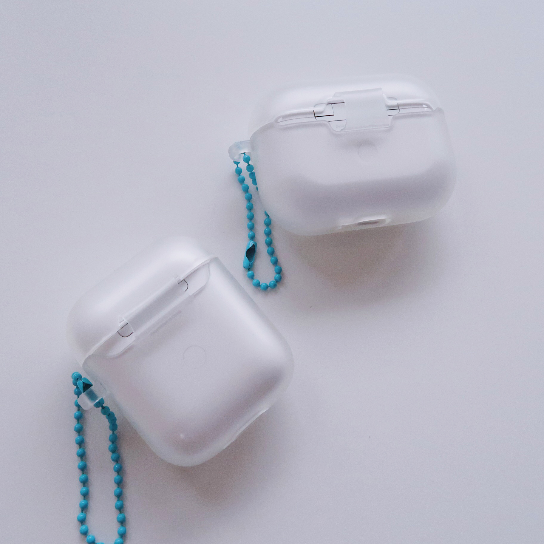 AirPods 藍芽耳機保護套 軟綿綿富士山 連體霧面含吊飾