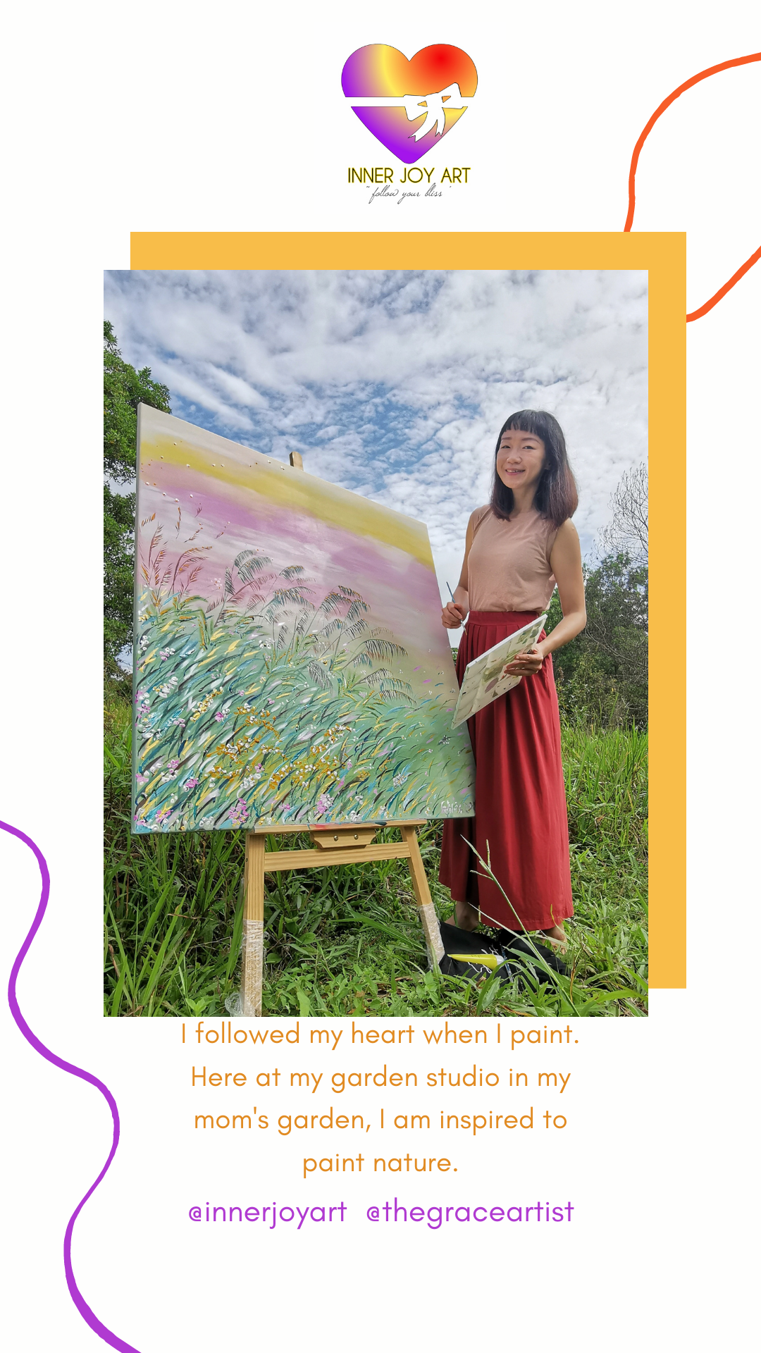 Grace Wang Wan Chew  follow her heart to paint