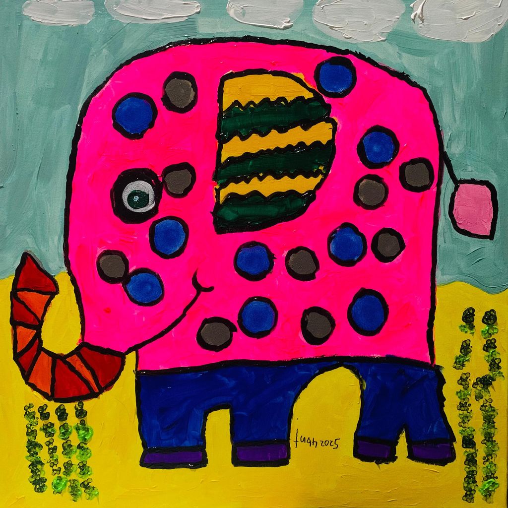 Painting 2 The Elephant searched for sugarcane