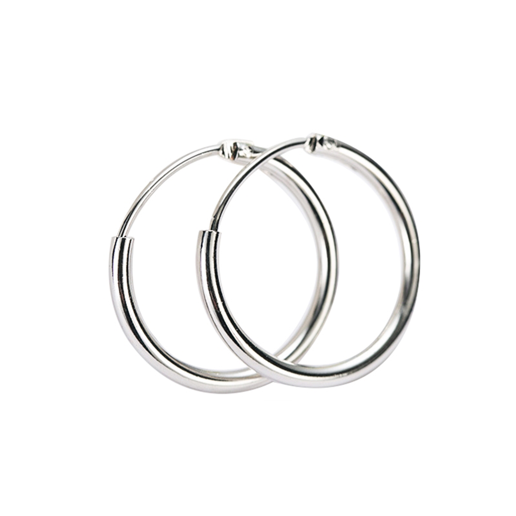 Elfi 925 Sterling Silver Latch Hoop Earrings SE-10M.png