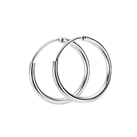 Elfi 925 Sterling Silver Latch Hoop Earrings SE-10M.png
