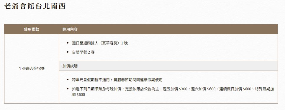 老爺會館台北南西