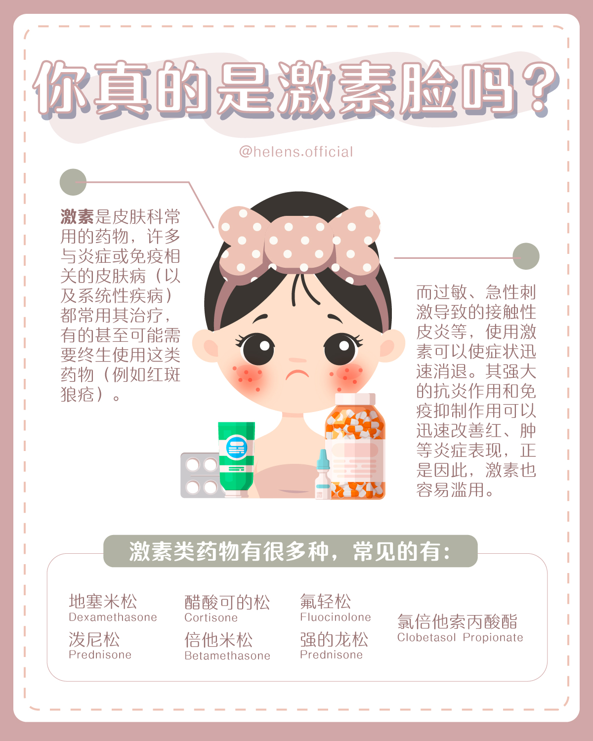 【激素脸大科普】