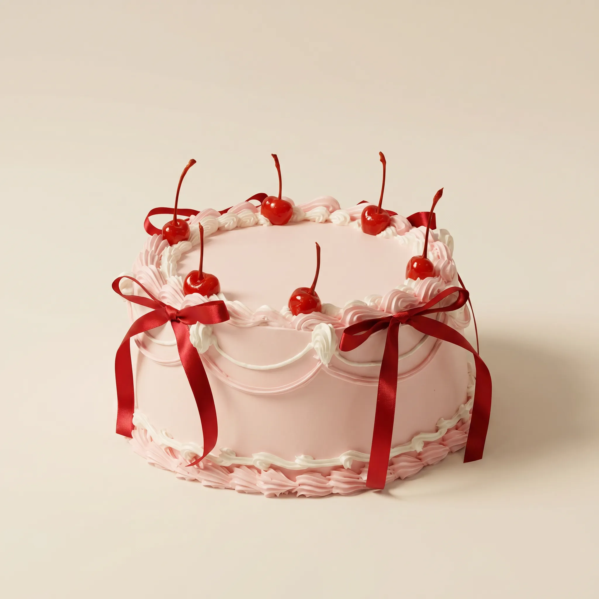 vintage-pink-cherry-red-bows
