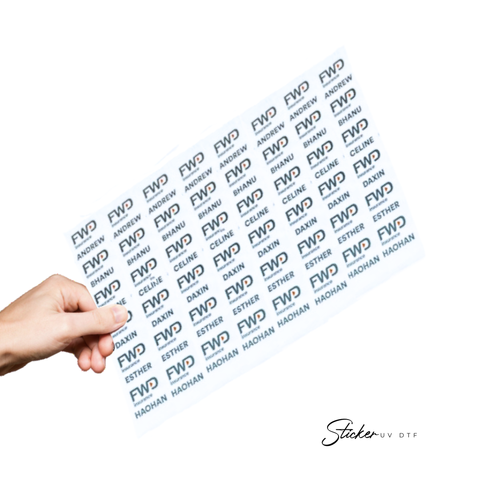 Sticker Uv Dtf Print Custom Personalize Printing Logo Nama Label Sticker Uv Dtf Print Custom Personalize Printing Logo Nama Label