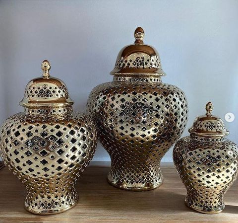 Gold Hollow Lattice Ceramic Jar.JPG