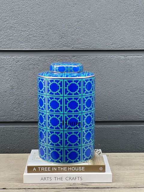 morrocan blue canister (L)