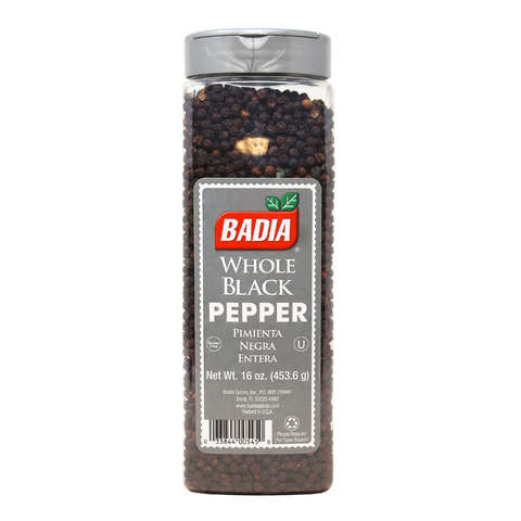 Badia Whole Black Papper 16 oz (453.6g)