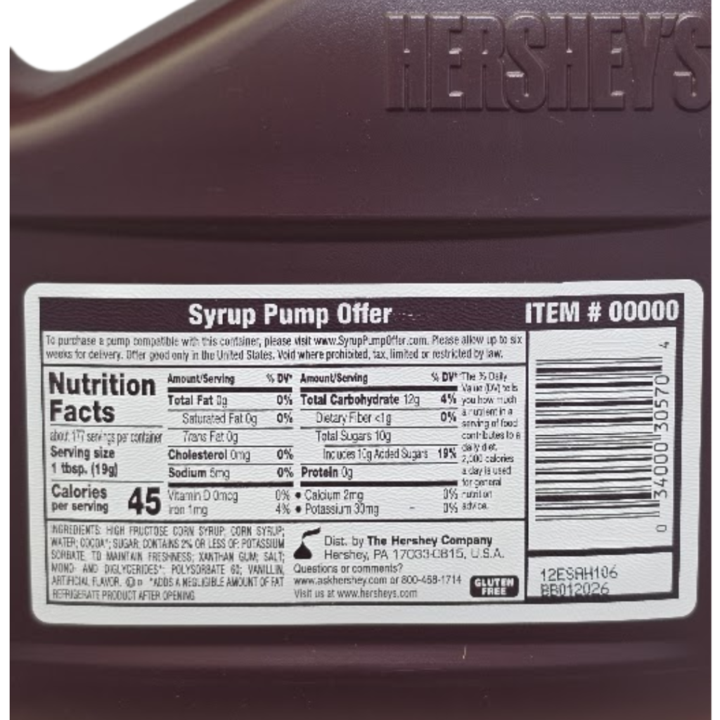 HERSHEY'S Syrup Genuine Chocolate Flavor (5)