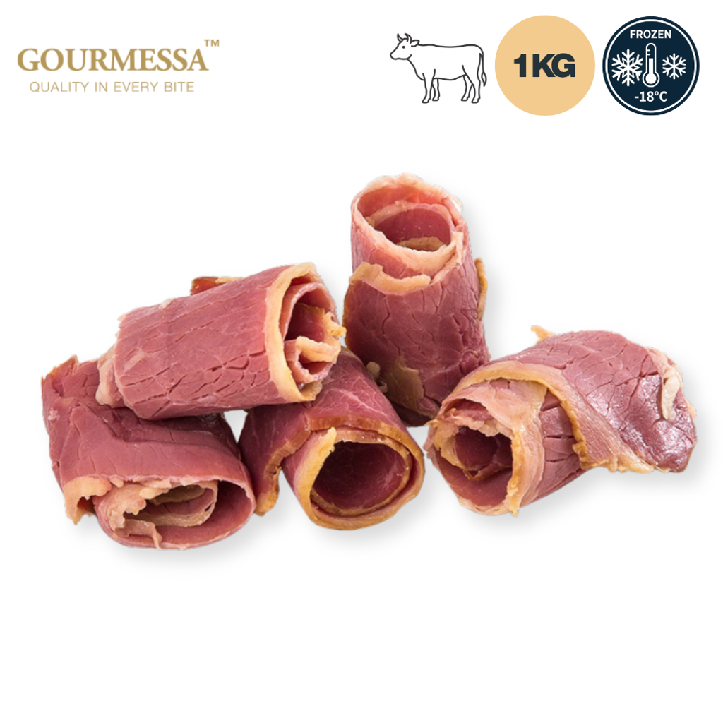 GOURMESSA Beef Breakfast Streaky 1kg FROZEN