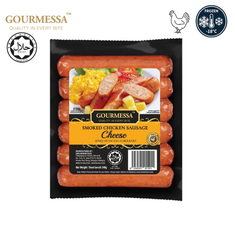 GOURMESSA Smoked Chicken Sausage 240g Cheese