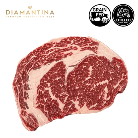 Australian Premium Angus Black Onyx Cube Roll  MB3  Grain Fed  Chilled  Slide
