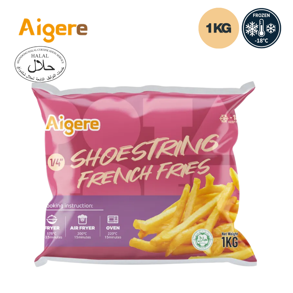 AIGERE Shoestring Fries - 1kg _ Frozen