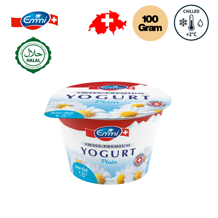 EMMI Swiss Premium Yogurt Plain - 100g (Chilled) (1)