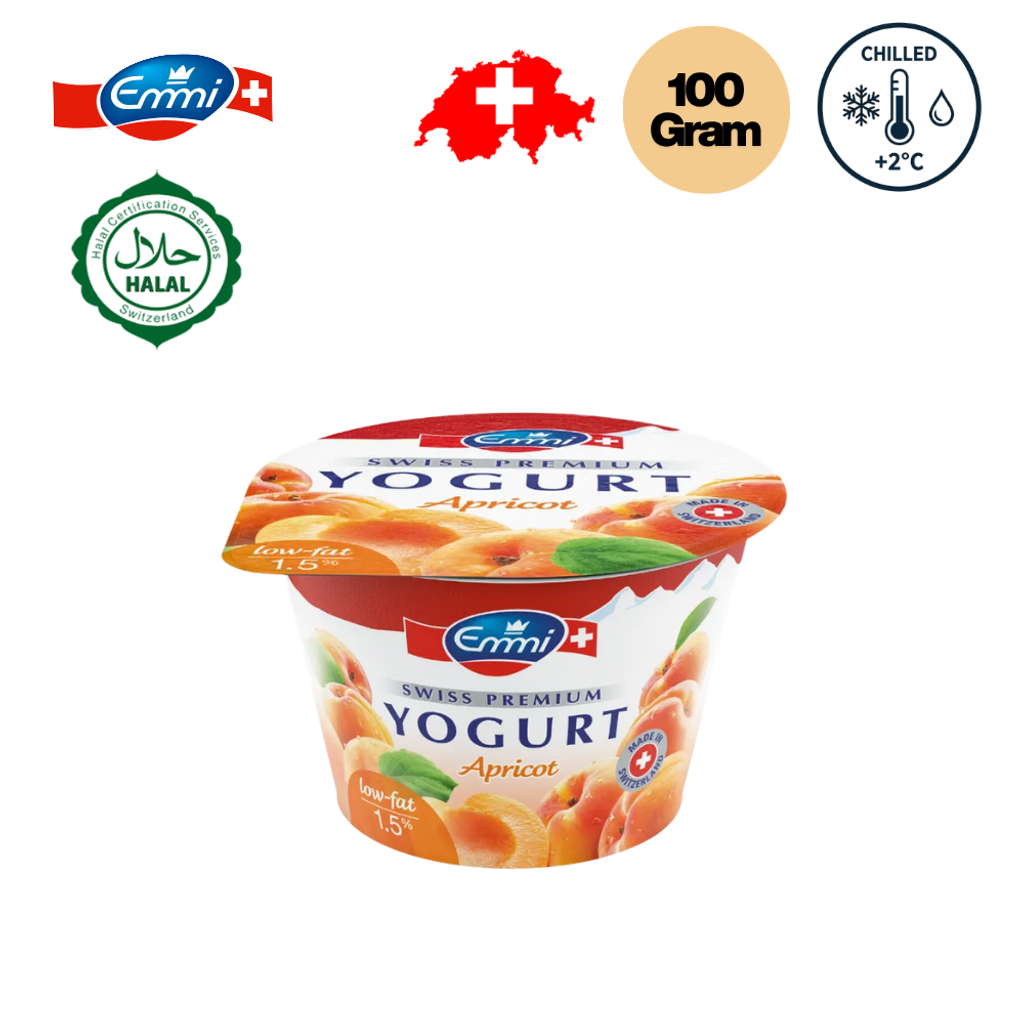 EMMI Swiss Premium Yogurt Apricot - 100g (Chilled)