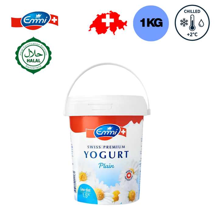 EMMI Swiss Premium Yogurt Plain - 1kg (Chilled) (1)