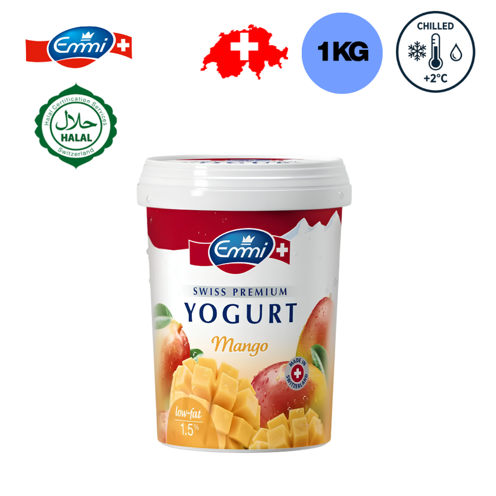EMMI Swiss Premium Yogurt Mango - 1kg (Chilled)