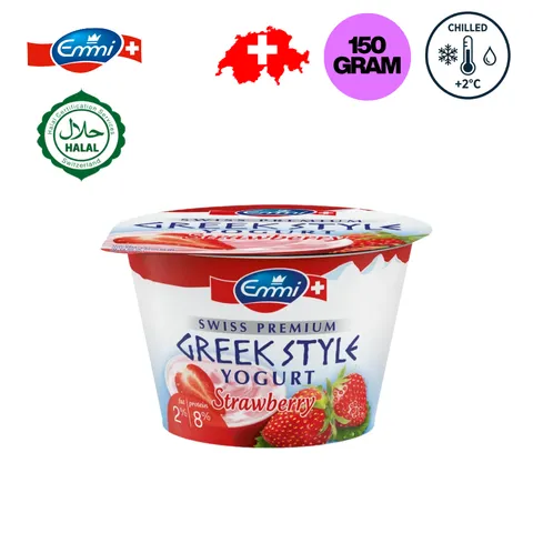 EMMI Swiss Premium Greek Style Yogurt Strawberry 2% - 150g (Chilled)