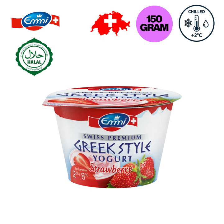 EMMI Swiss Premium Greek Style Yogurt Strawberry 2% - 150g (Chilled)