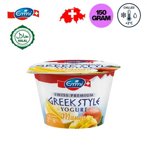 EMMI Swiss Premium Greek Style Yogurt Mango 2% - 150g (Chilled)