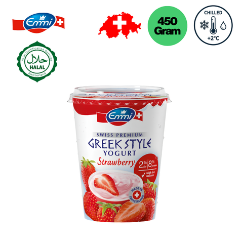 EMMI Swiss Premium Greek Style Yogurt Strawberry 2% - 450g (Chilled)