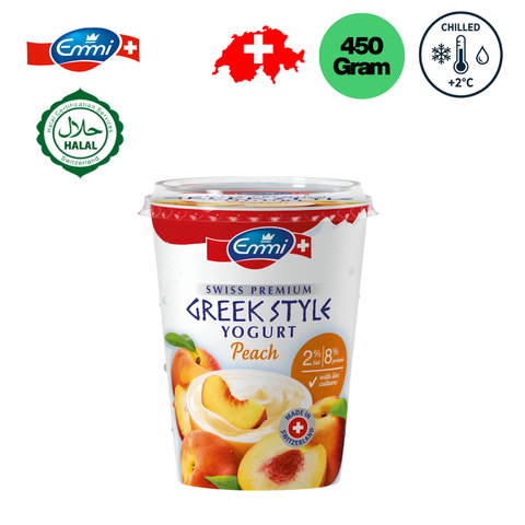 EMMI Swiss Premium Greek Style Yogurt Peach 2% - 450g (Chilled)