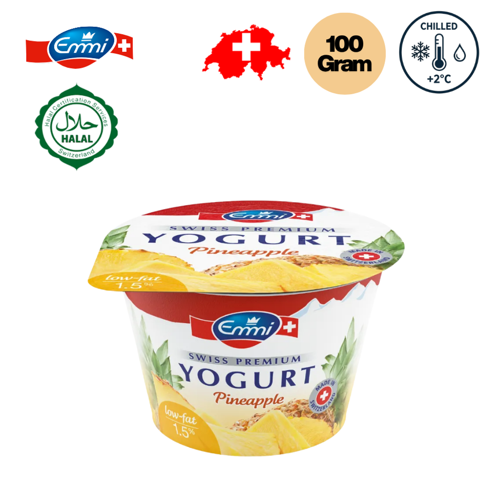 EMMI Swiss Premium Yogurt Pineapple - 100g (Chilled)