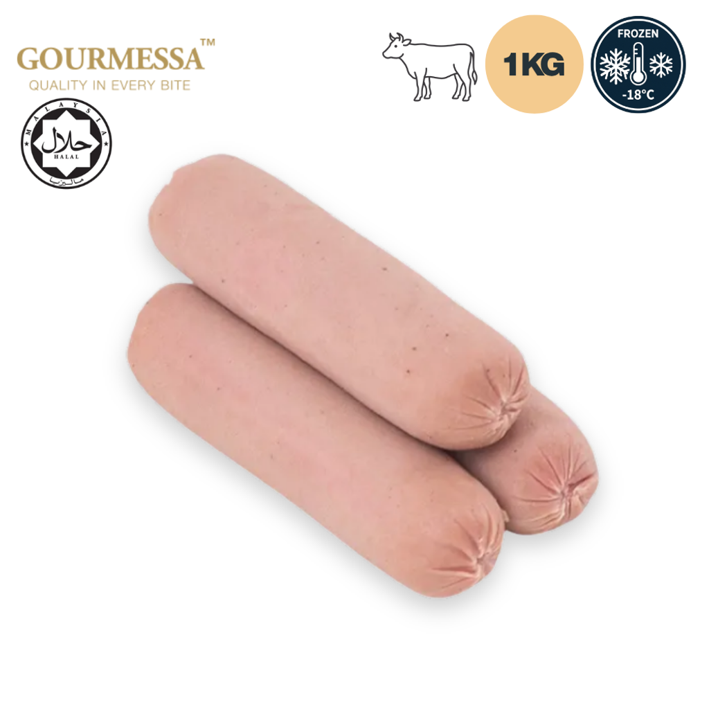 GOURMESSA Beef Breakfast Sausage 1 kg  Halal  Frozen GSB-FZ-7900799