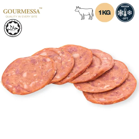GOURMESSA Beef Pepperoni Slices - Frozen - 1kg GSB-FZ-7900819