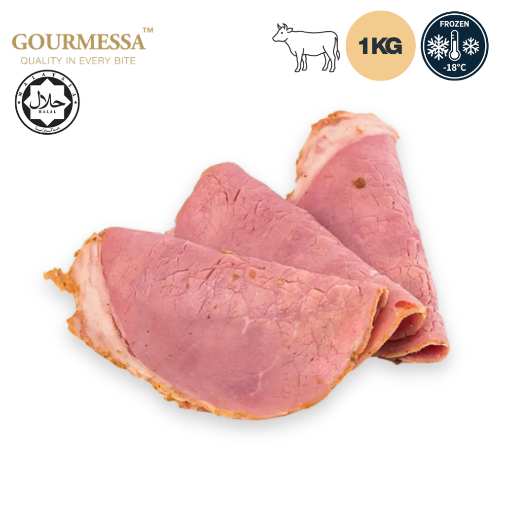 GOURMESSA Beef Pastrami 1kg  Halal  Frozen GSB-FZ-7900818