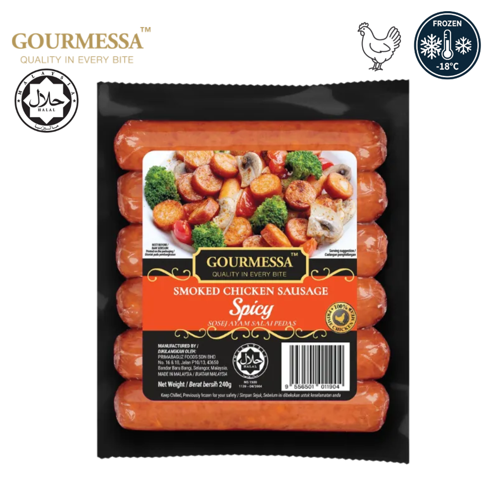 GOURMESSA Smoked Chicken Sausage 240g Spicy