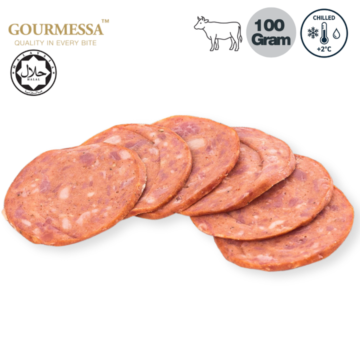 GOURMESSA Beef Pepperoni Slices - Frozen - 100g