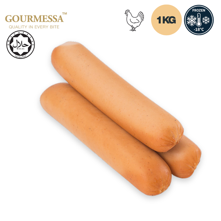 GOURMESSA Chicken BBQ Frankfurter Sausage 1 Kg  Halal  Frozen GSB-FZ-7900849