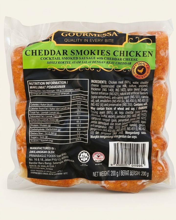 Gourmessa Cheddar Smokies Chicken 200g