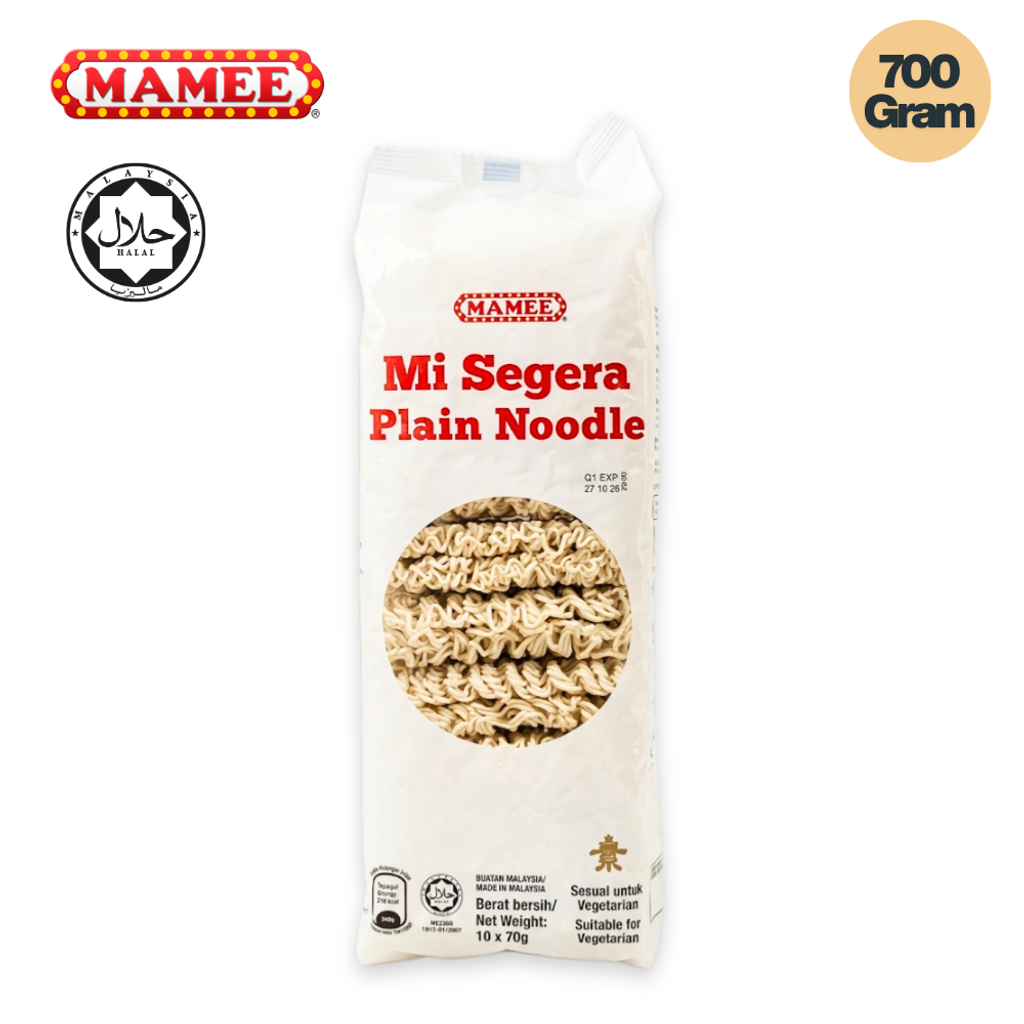 MAMEE Plain Noodle Mi Segera - 10pcs x 7og _ Halal