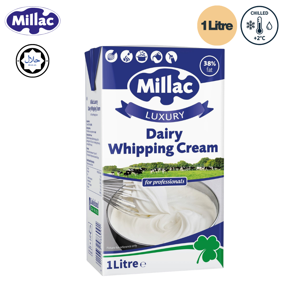 MILLAC Dairy Whipping Cream, UHT(38% Fat) 1 Litre  Chilled