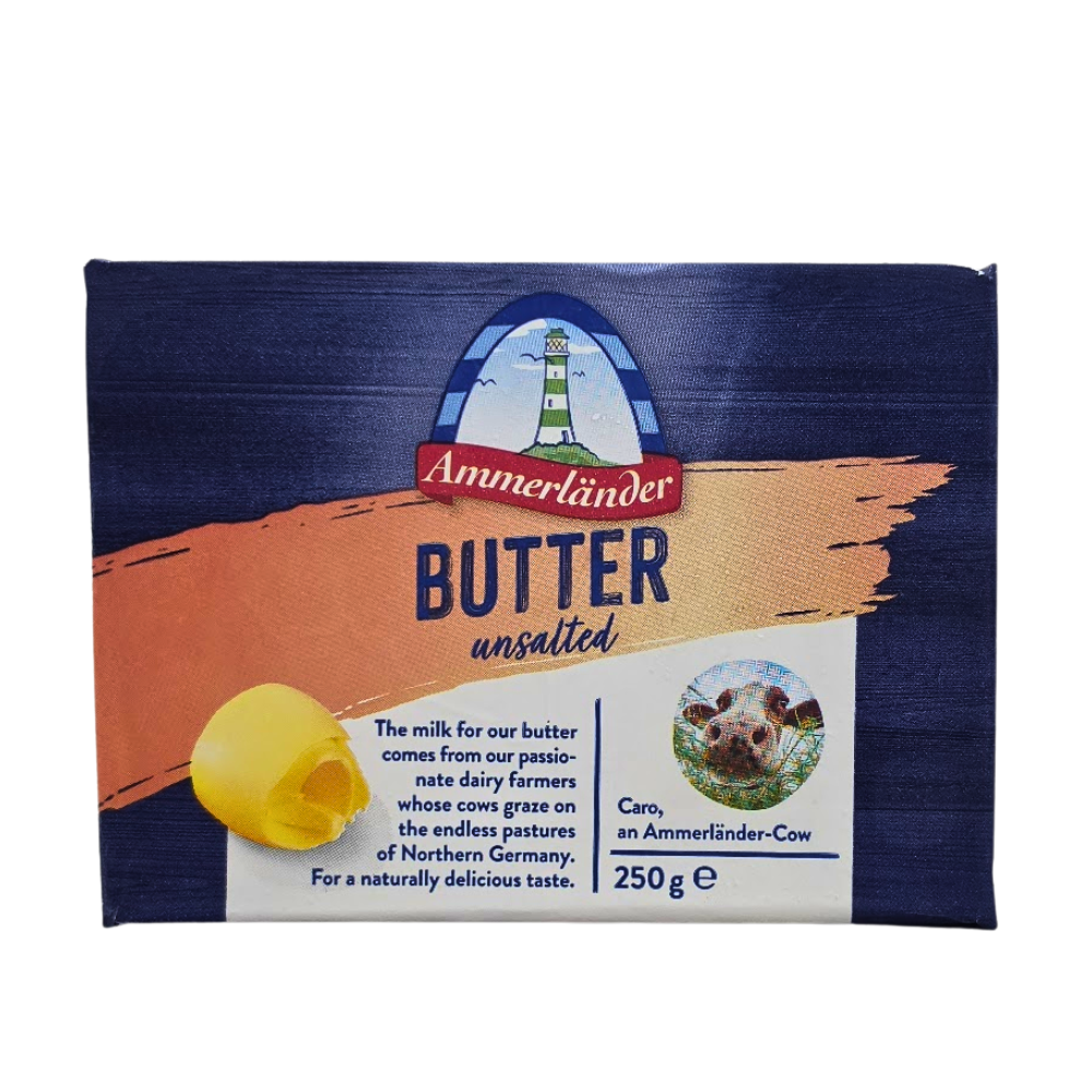 AMMERLANDER Unsalted lactic Butter 250g  Halal  Frozen (1)